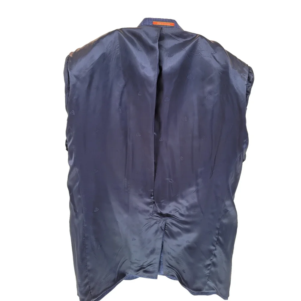 Daniel CREMIEUX Wool Silk Blend Blue Classic Sport Coat Jacket Blazer 48L NWT